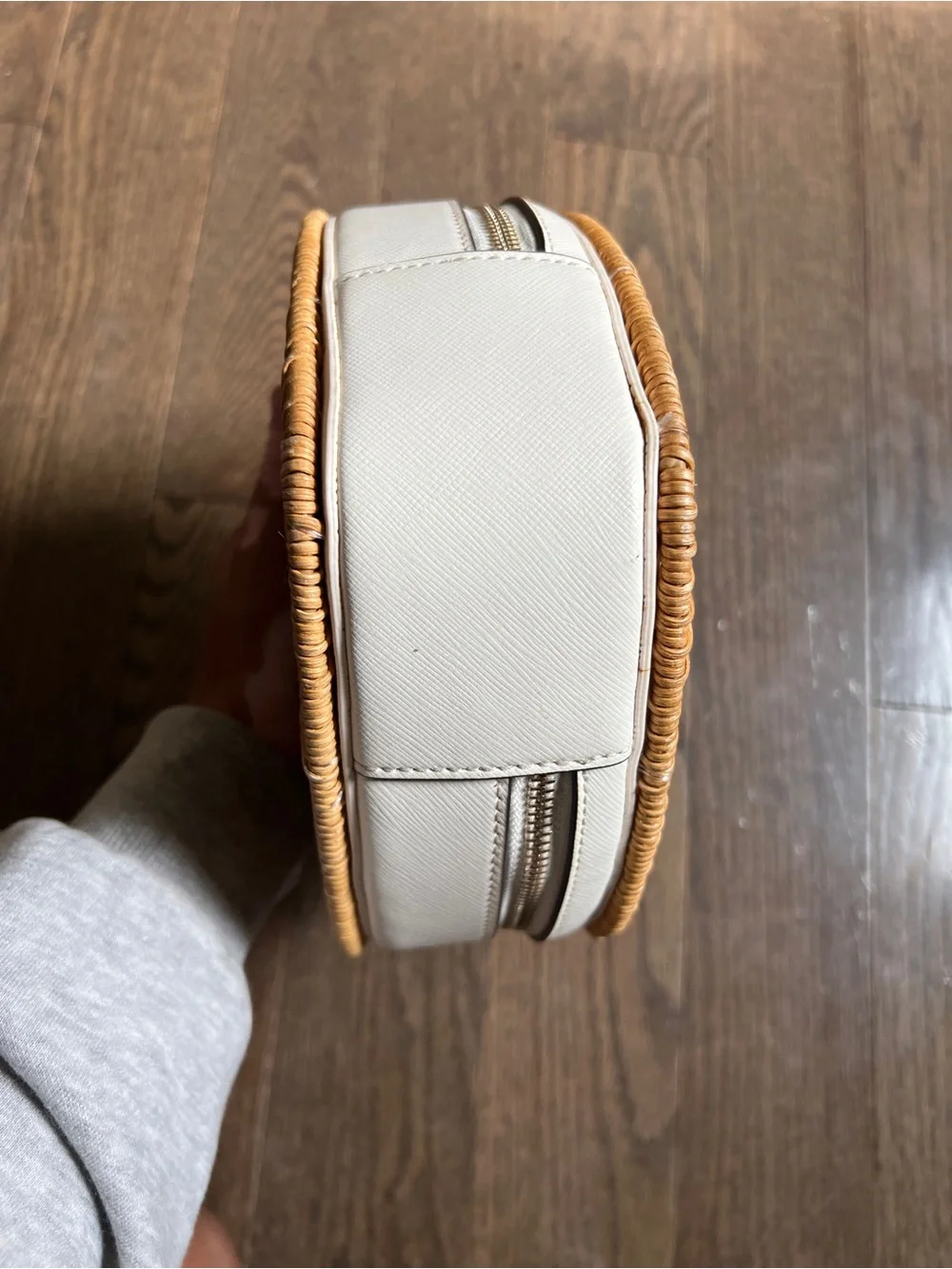 kate spade Heart-Shaped Woven Top-Handle Bag by purse  in Natural Tan